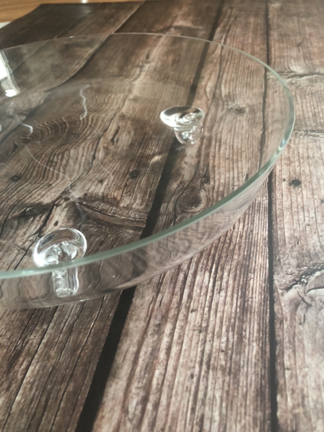 Footed Glass Serving Bowl #freecycle - photo 4