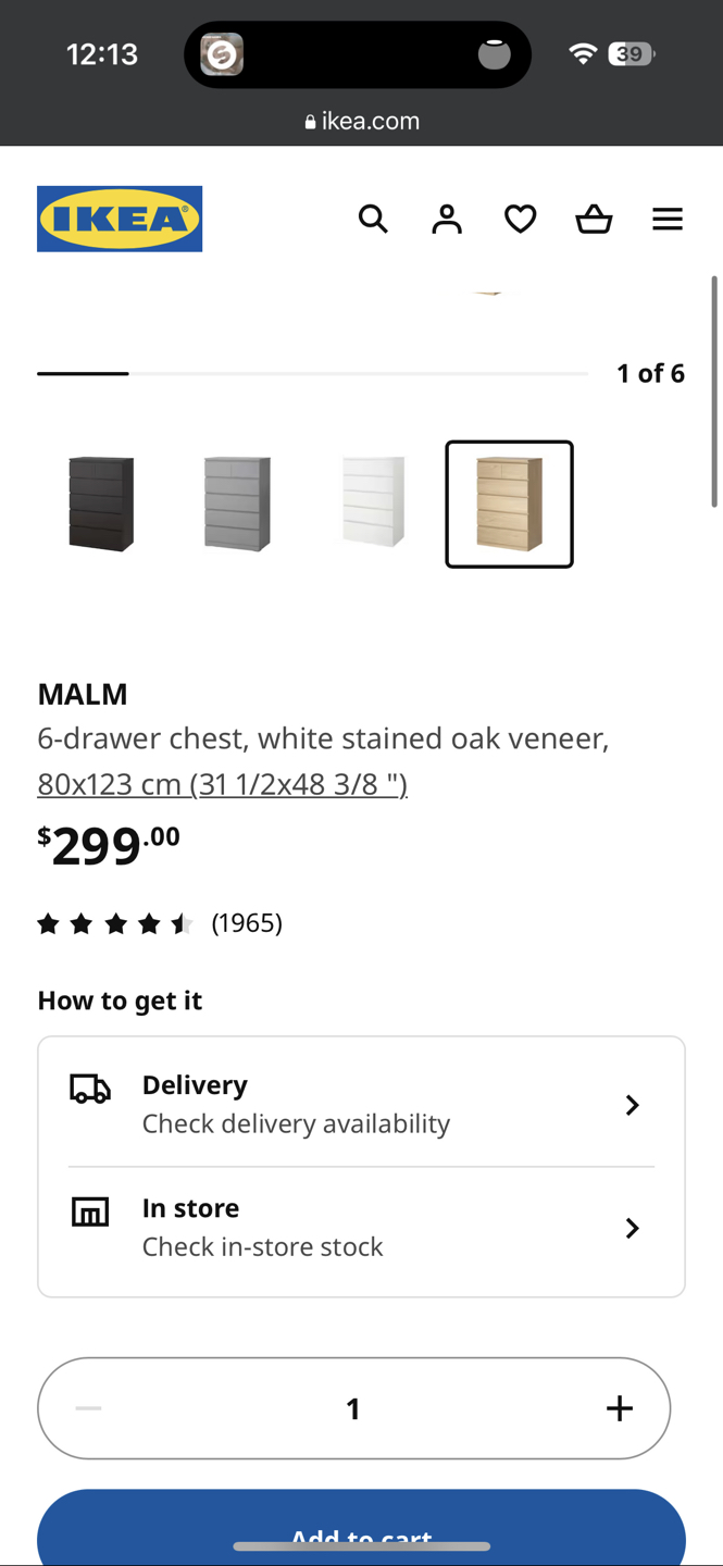 IKEA Malm 6 Drawer Dresser - photo 2