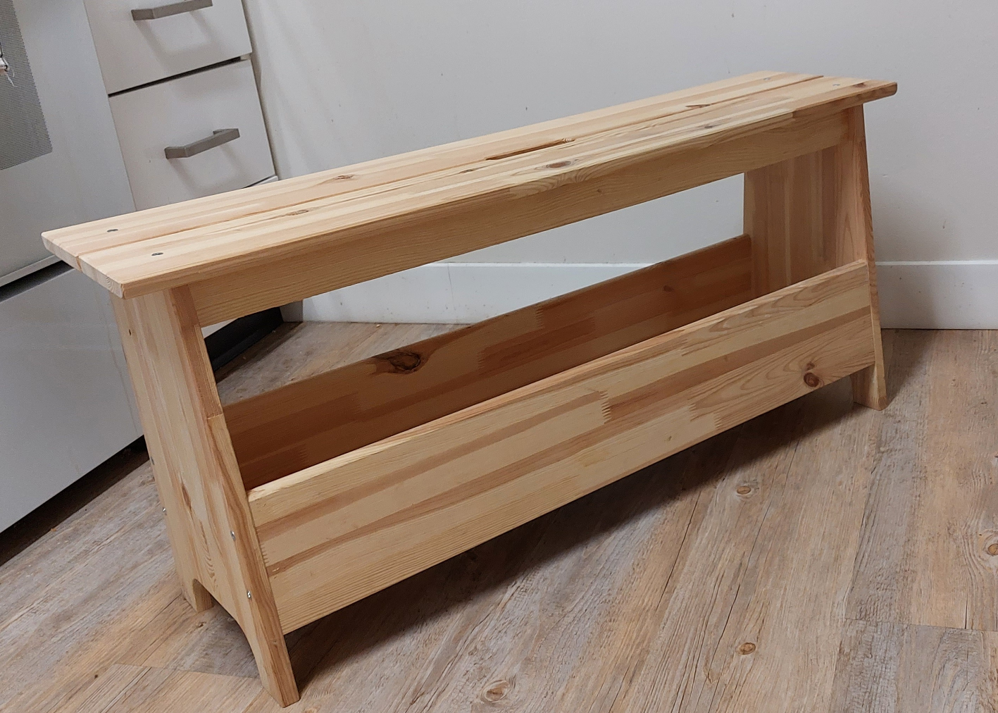 IKEA bench with storage in pine wood, 100cm (39 3/8 ")
 - photo 2