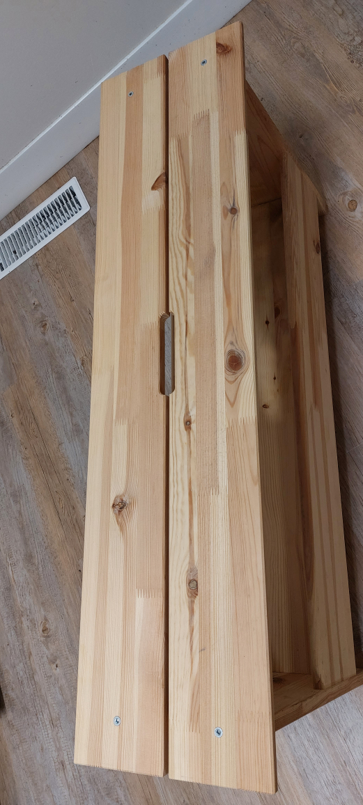 IKEA bench with storage in pine wood, 100cm (39 3/8 ")
 - photo 4