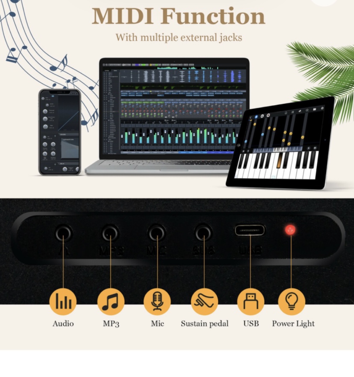 88-Key Folding Electric Piano Keyboard image indicator(8)