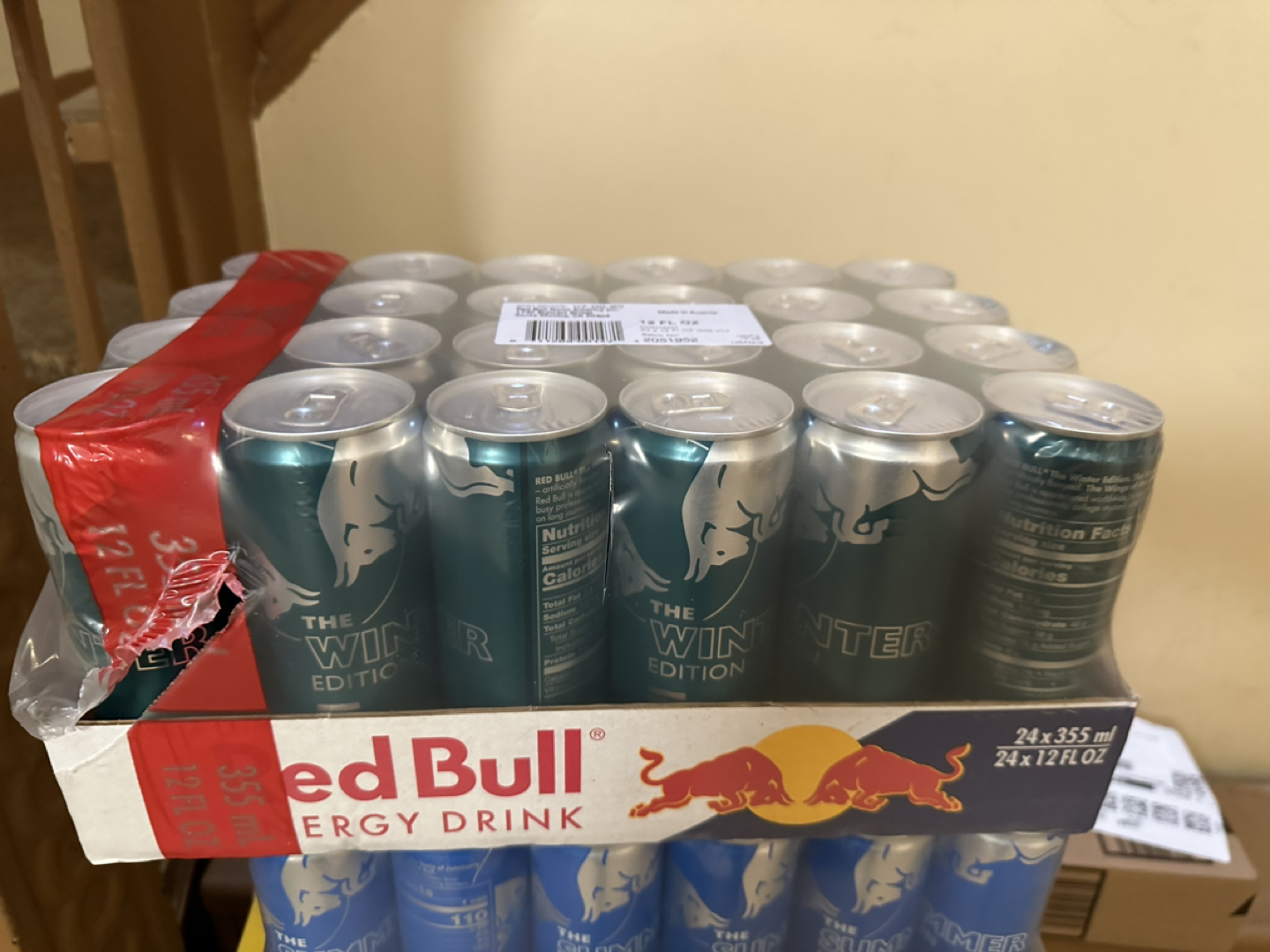 RED BULL DRINKS - 7 cases (24 cans in ea case).