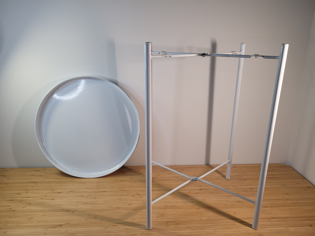small white patio table - photo 2