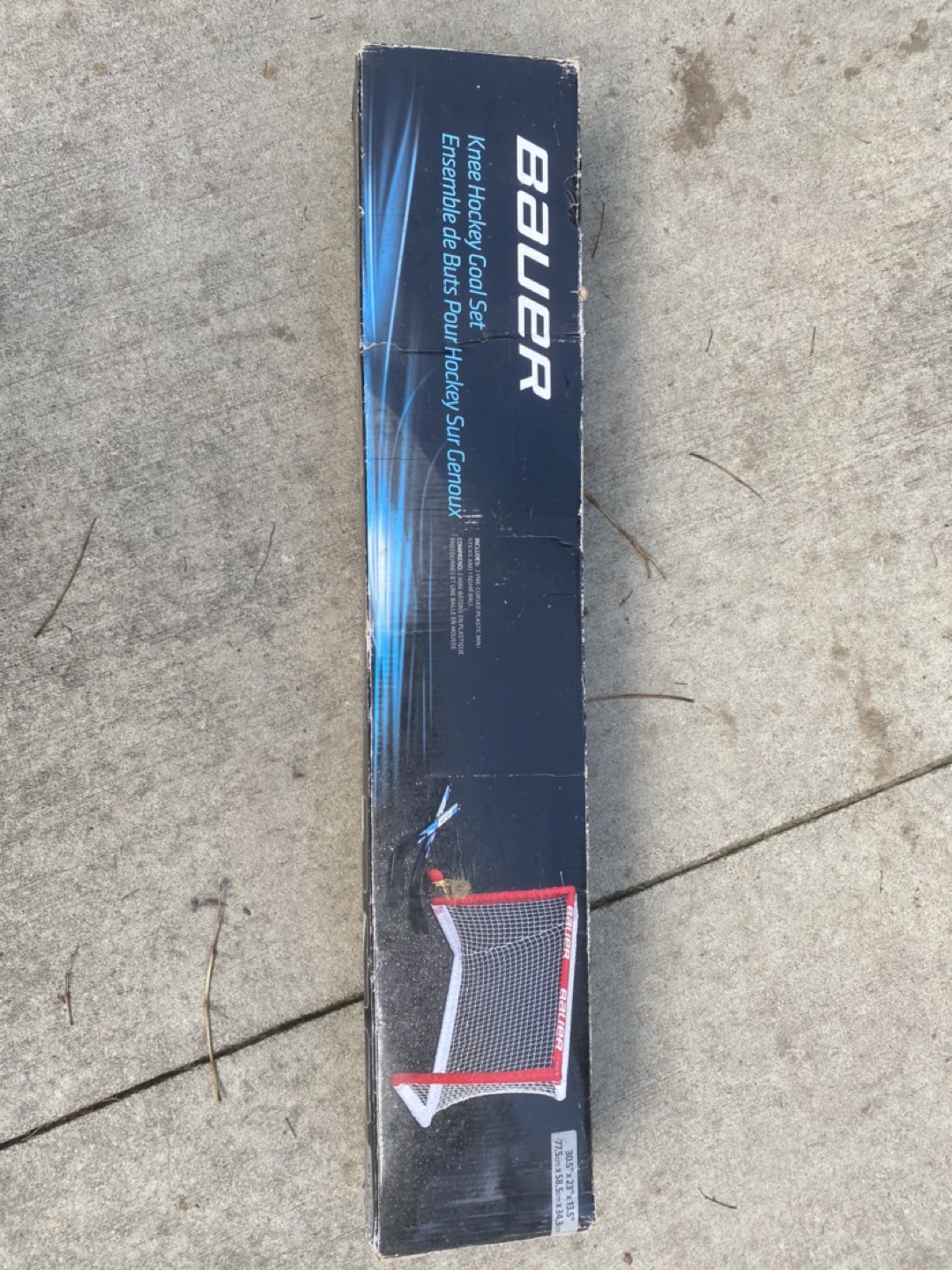 bauer knee hockey goal set