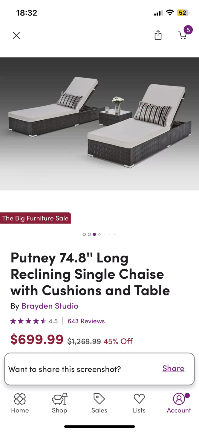 Recline Chaise set with table - photo 3