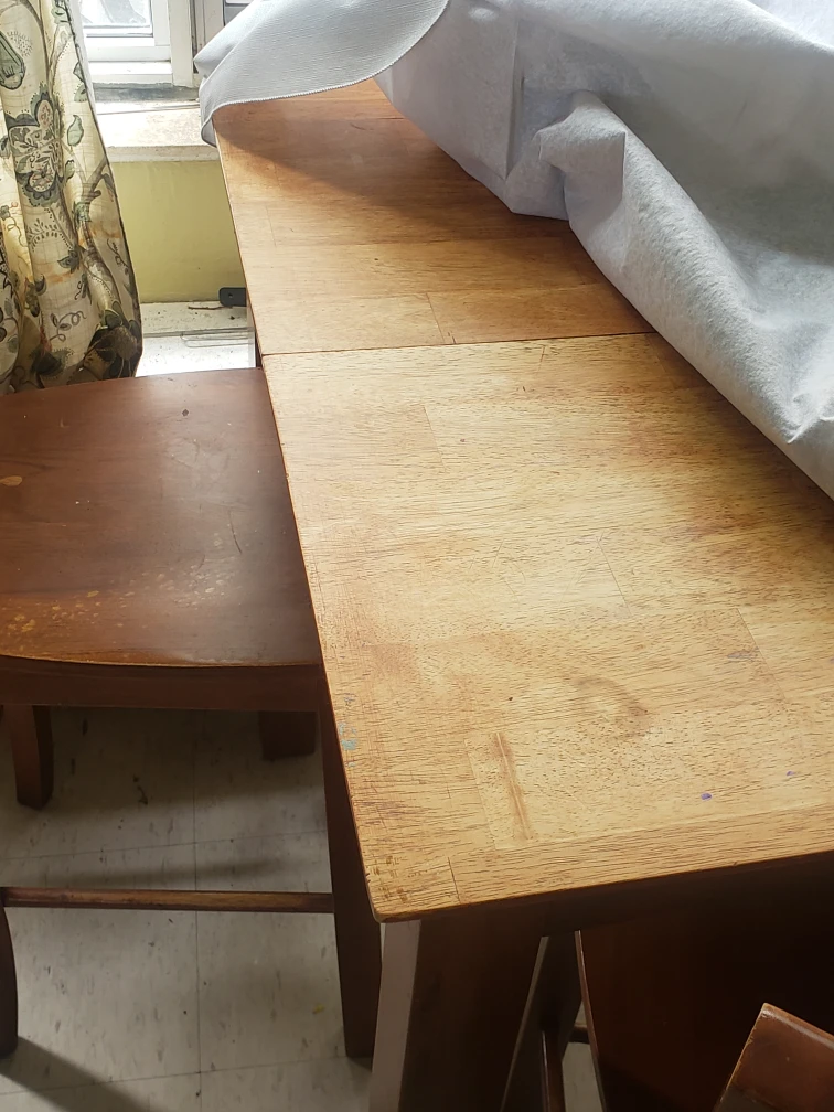 Solid wood dining table #freecycle - photo 3