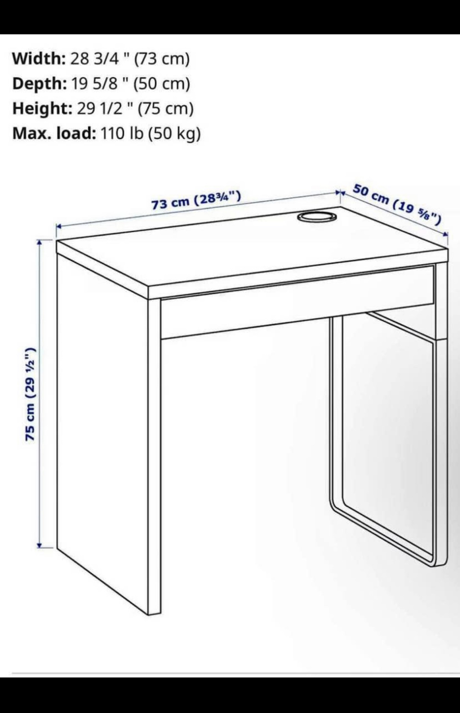 IKEA Micke Desk - photo 3