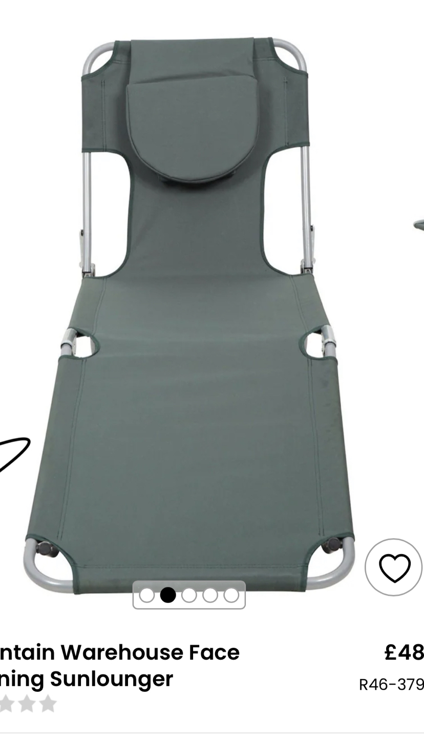 Mountain Warehouse Face Opening Sun lounger image indicator(2)