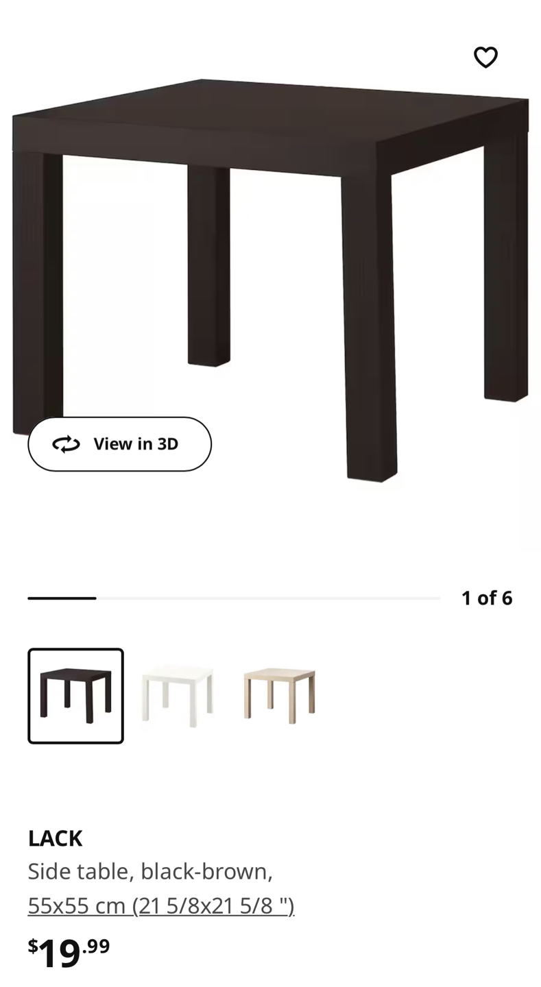 Ikea side table (black)