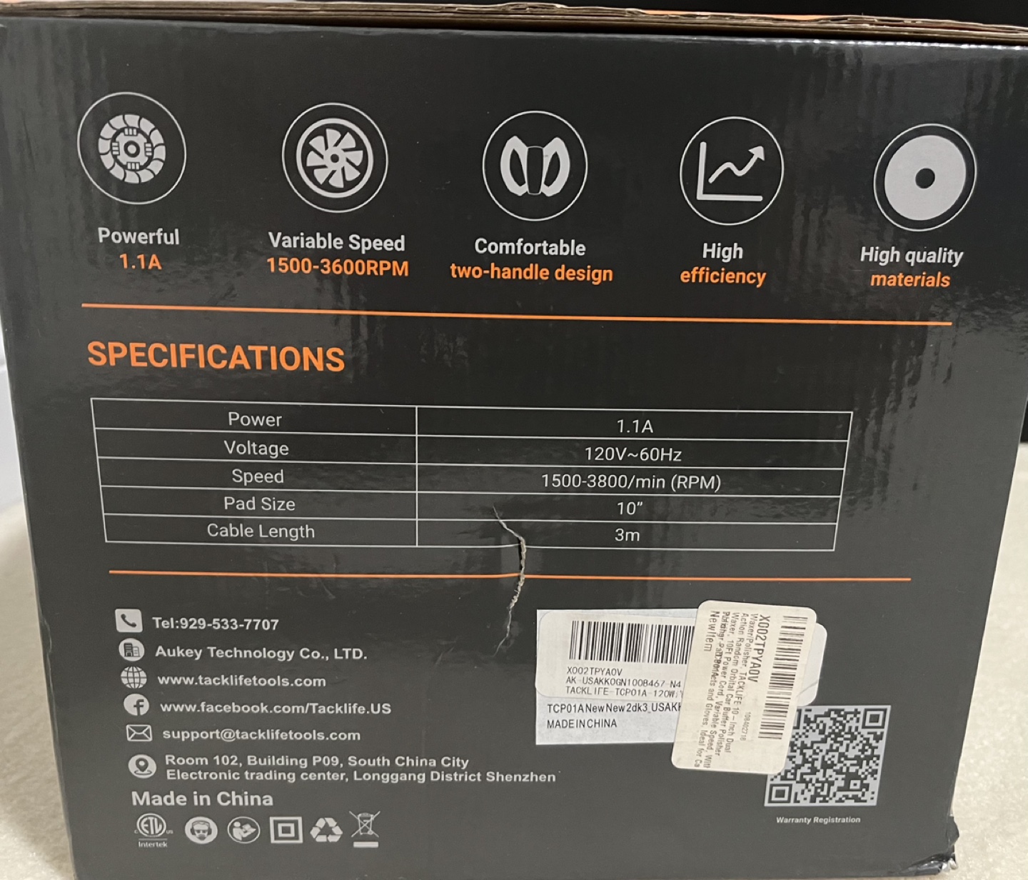 ** Brand New in Box ** TACKLIFE Orbit Waxer/Polisher 10" image indicator(6)