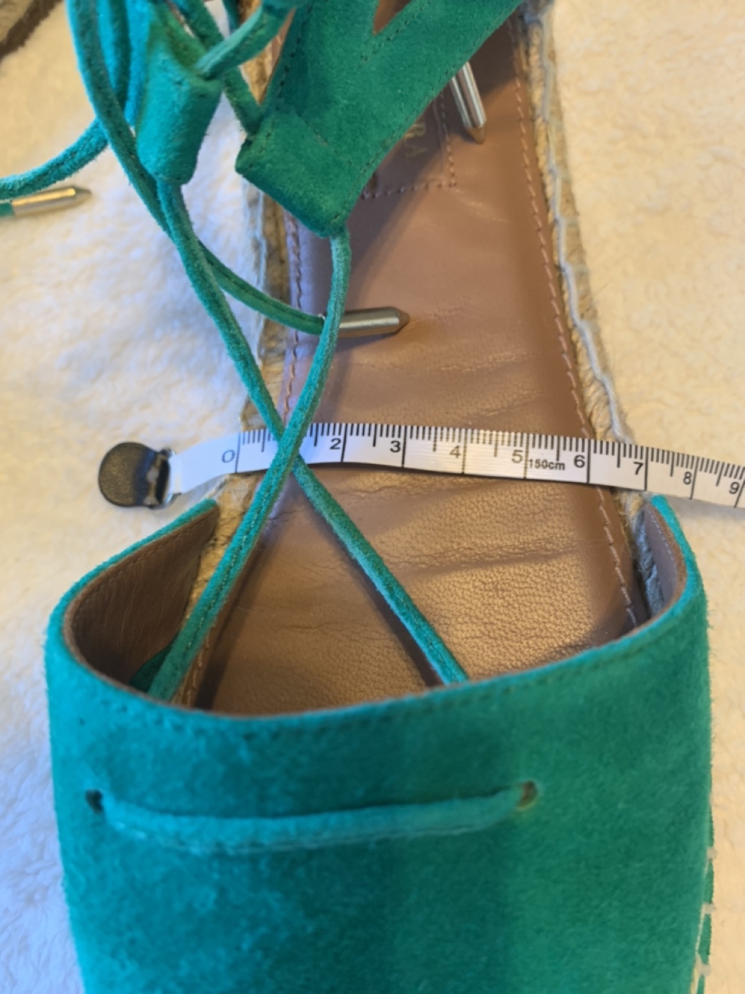 Aquazurra Kelly green Espadrilles- Size 9.5- Rare image indicator(9)