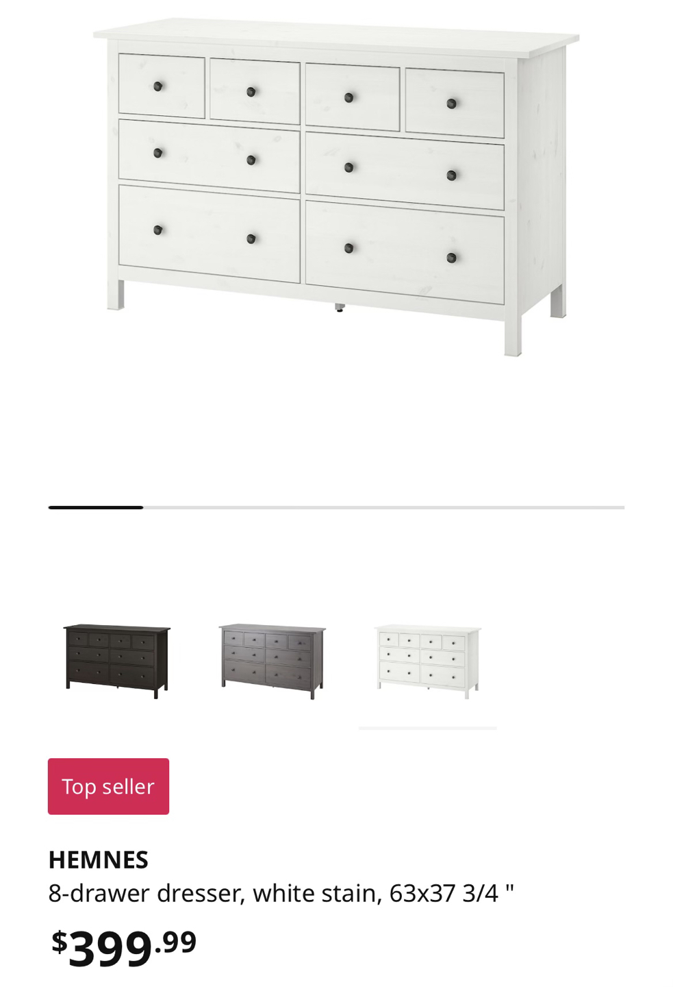 IKEA HEMNES 8-Drawer Dresser - photo 2