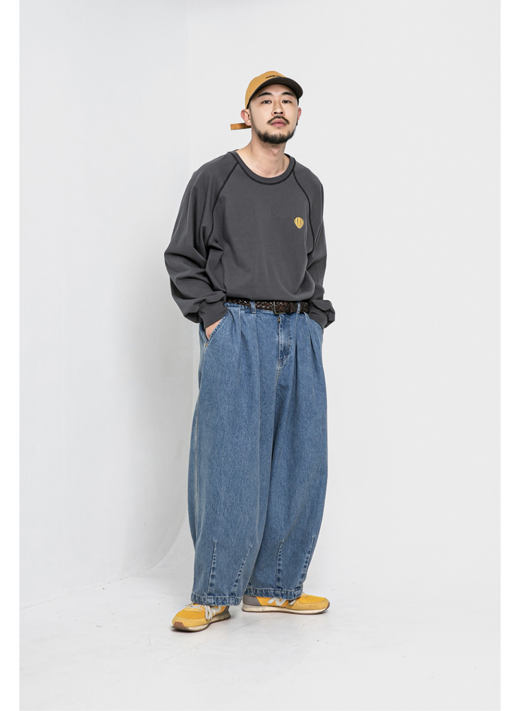 Anglan Stone Vintage Denim Balloon Pants