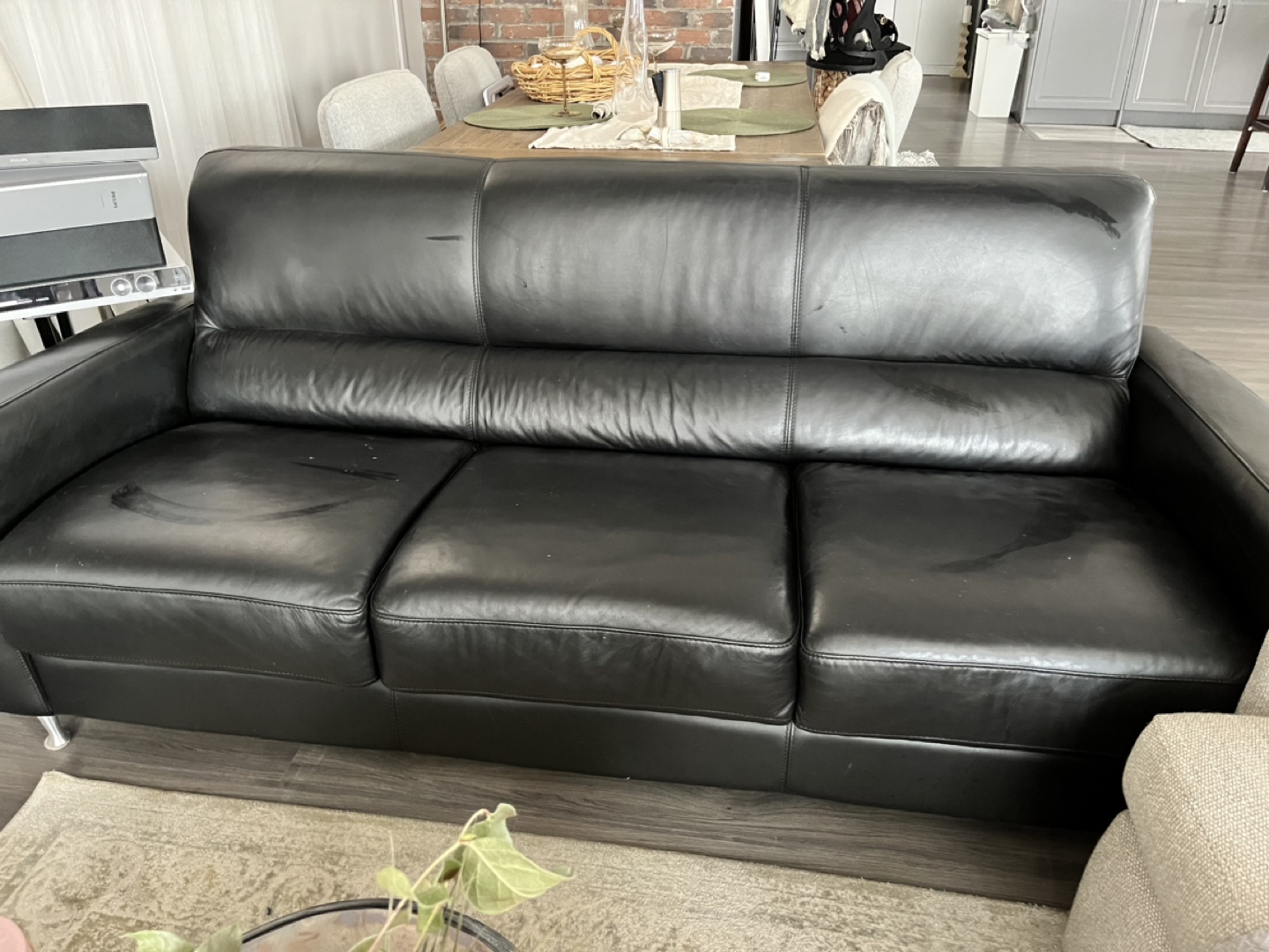 Leather sofa
