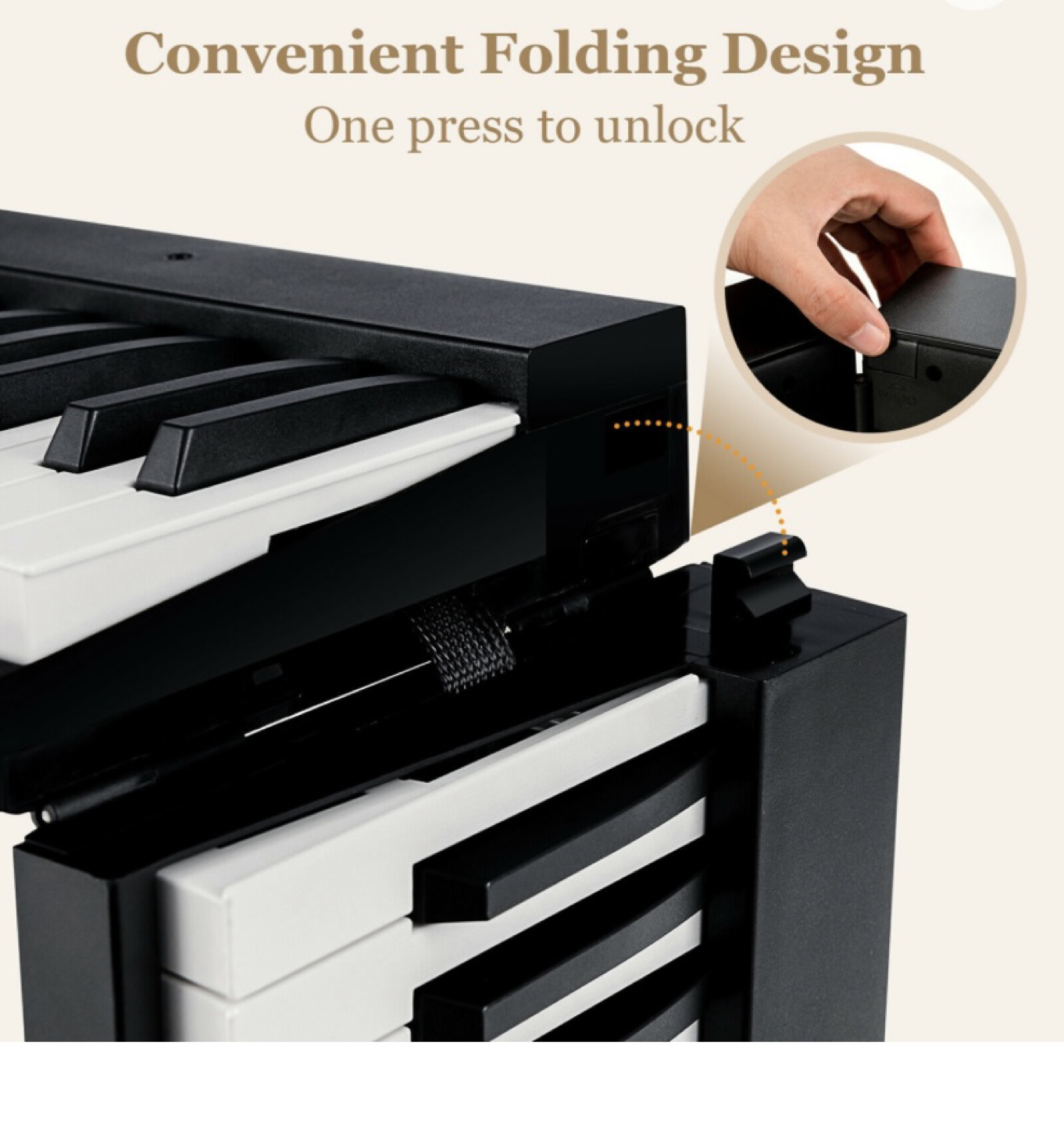 88-Key Folding Electric Piano Keyboard image indicator(5)