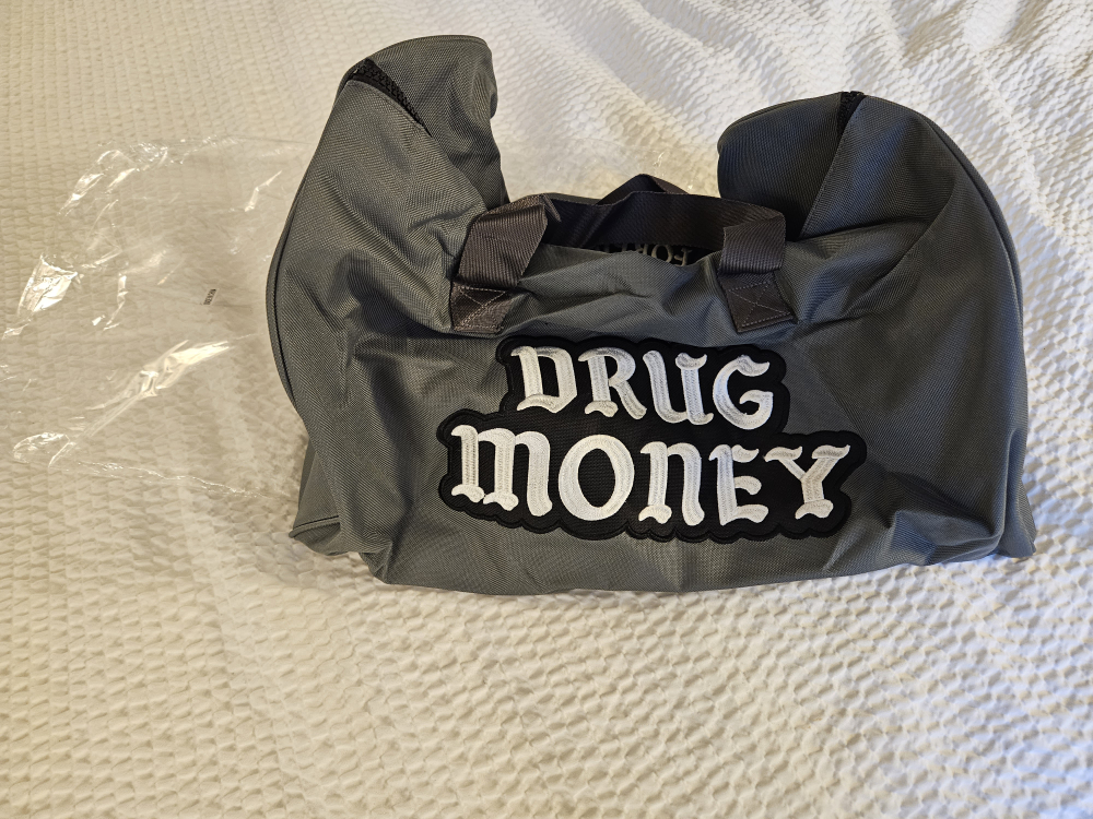 D. Money OG Olive Color Printed Strap Duffle Gym Bag - photo 2