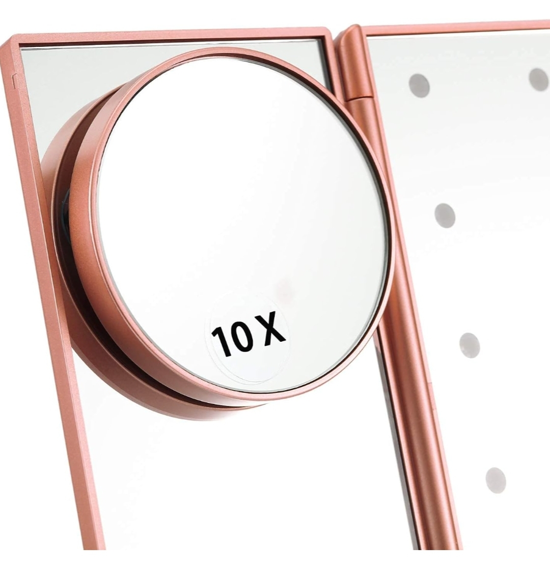 Magicfly LED Lighted Makeup Mirror Tri Fold image indicator(8)