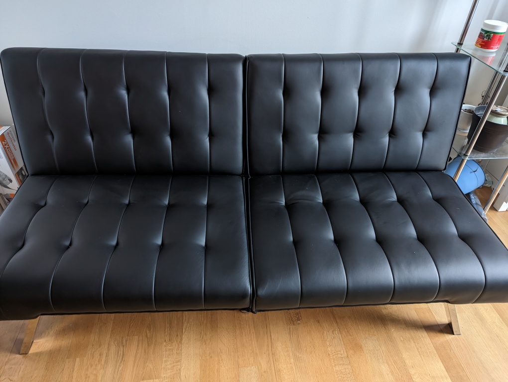 black futon/ sofa bed - photo 2