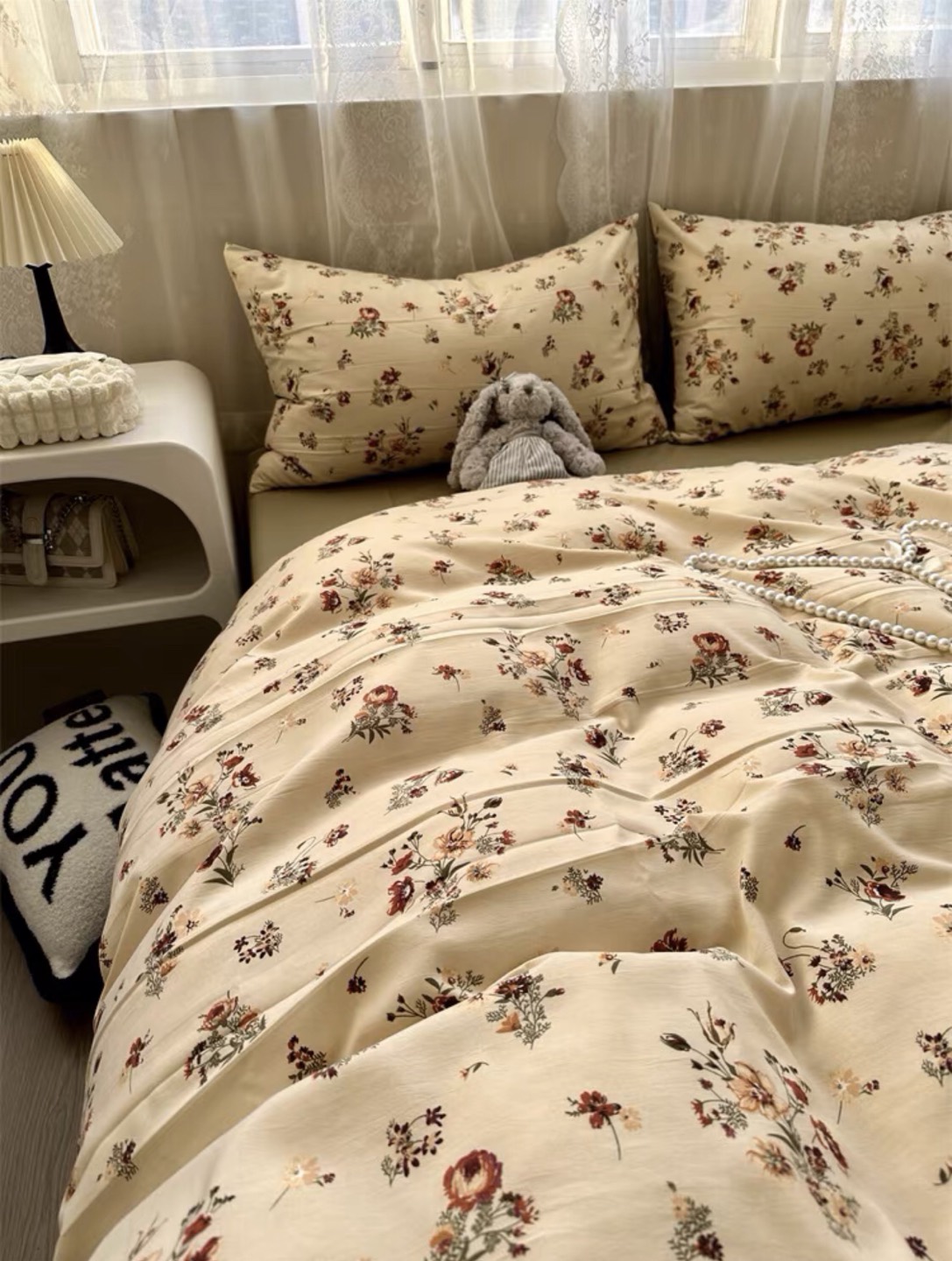 New 4 pcs bedding pillow cases+duvet cover+ bedding sheet