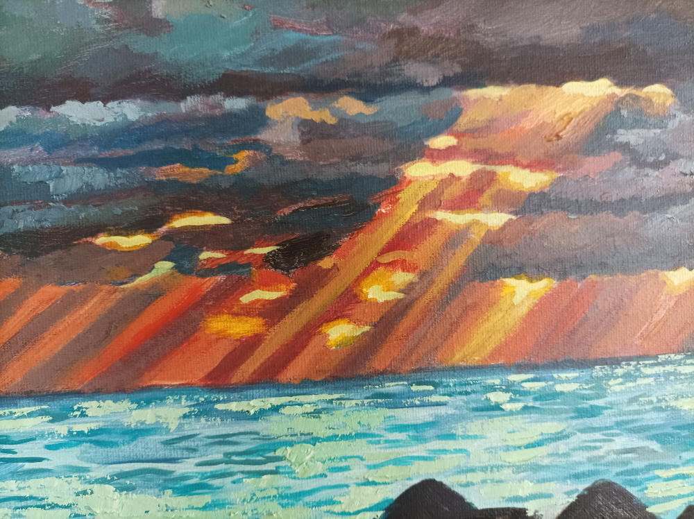 original oil painting 16 by 21" image indicator(10)