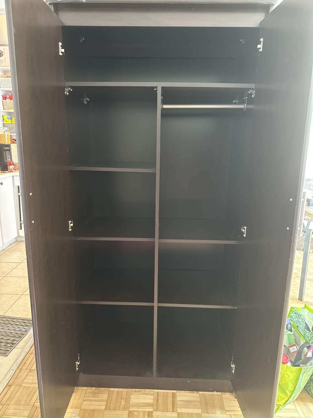 Dark brown wooden cupboard - photo 2