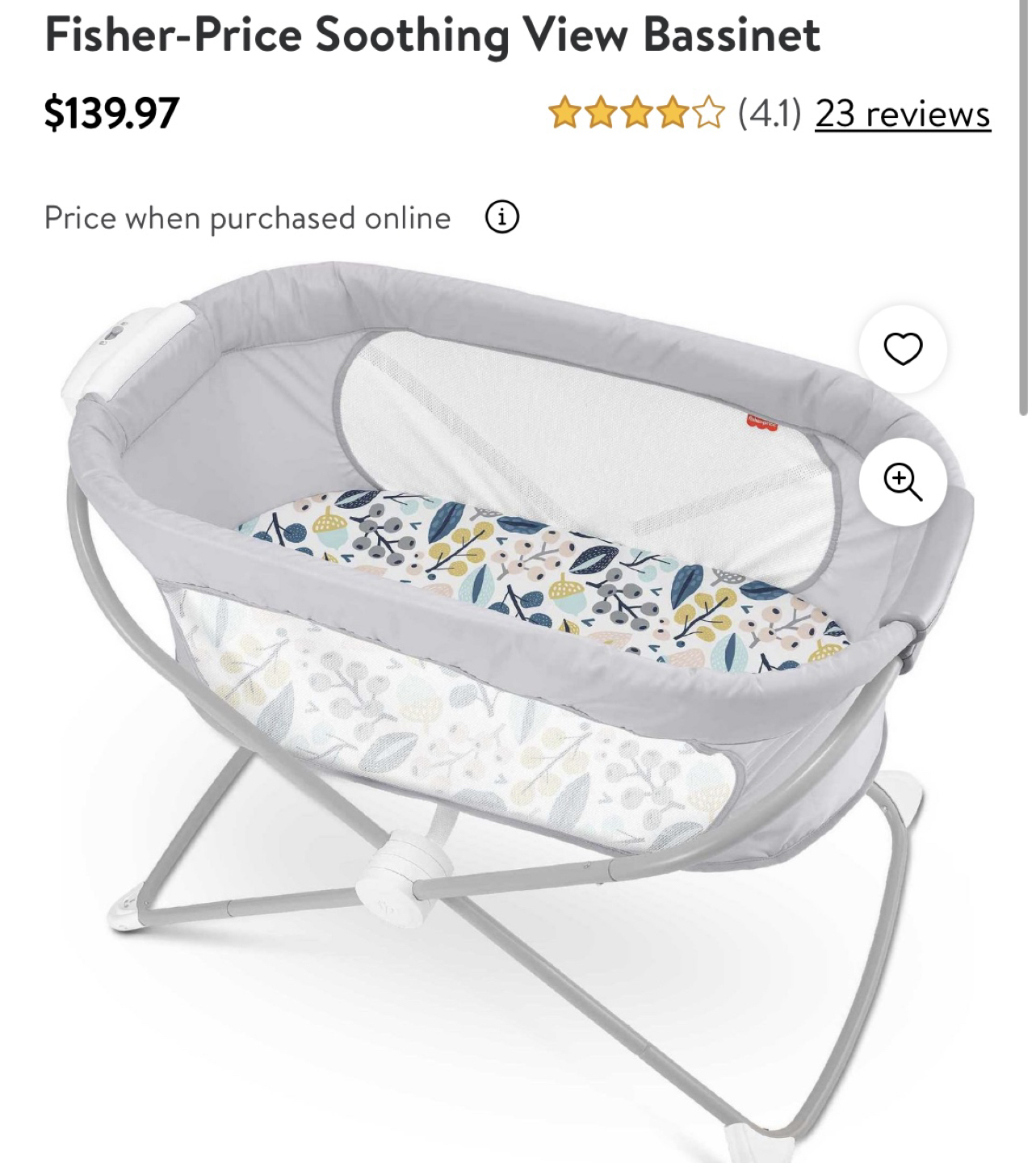 Fisher price bassinet thumbnail