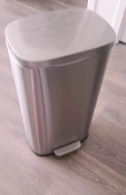 Steel Step On Stainless Trash Can

