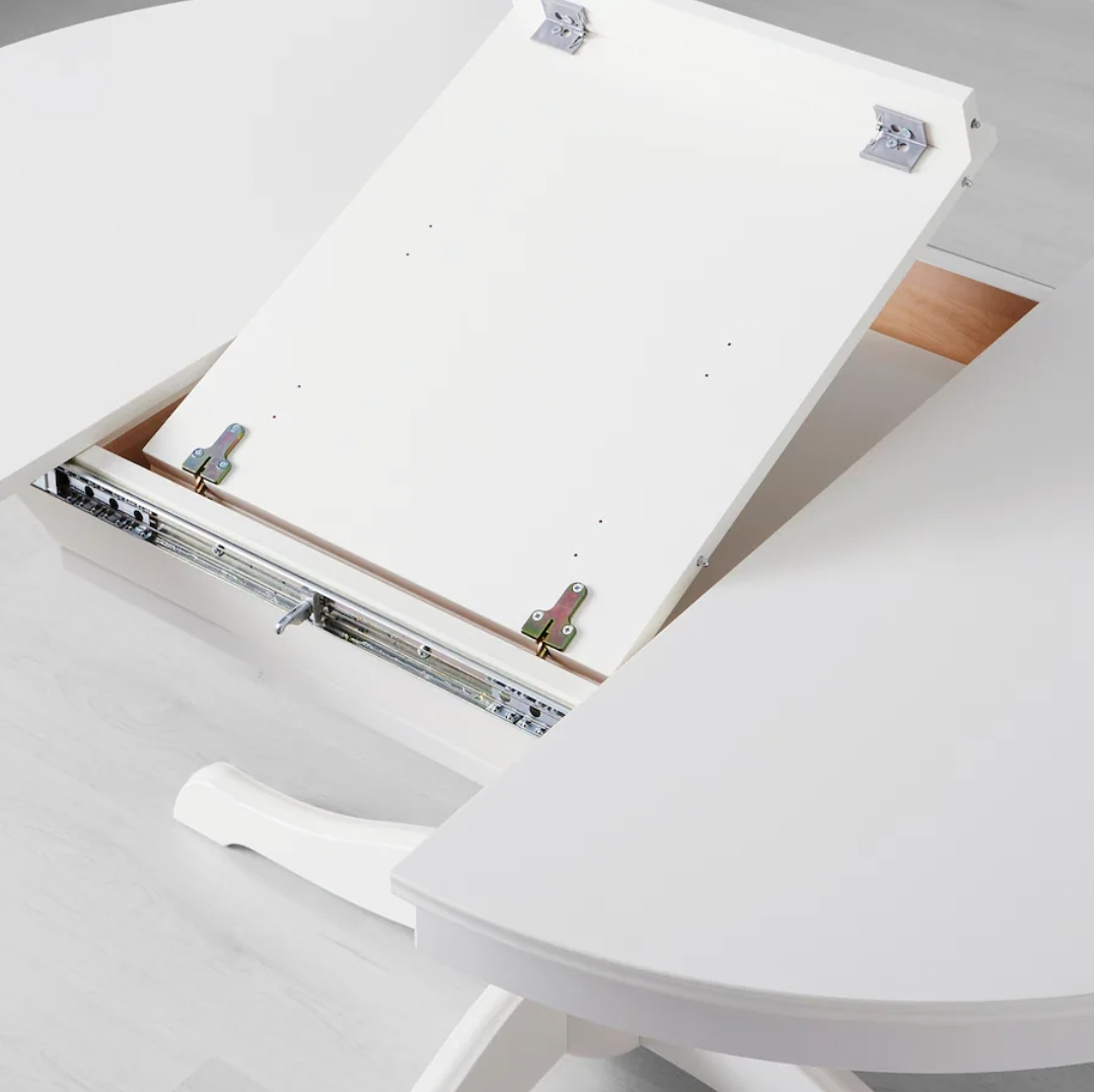 Extendable Dining table, white, 110/155 cm (43 1/4/61 ") - photo 2