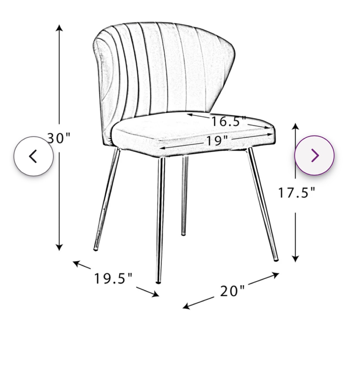 velvet dining chair - photo 3