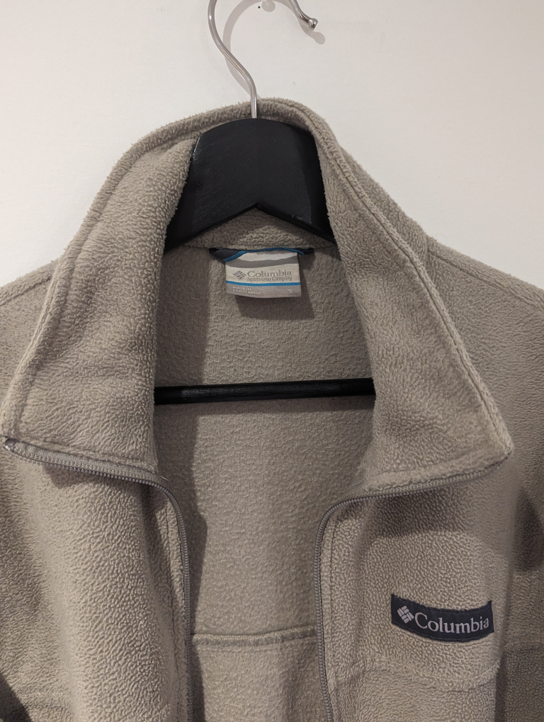 Columbia gray fleece jacket mens Small S #freecycle - photo 3