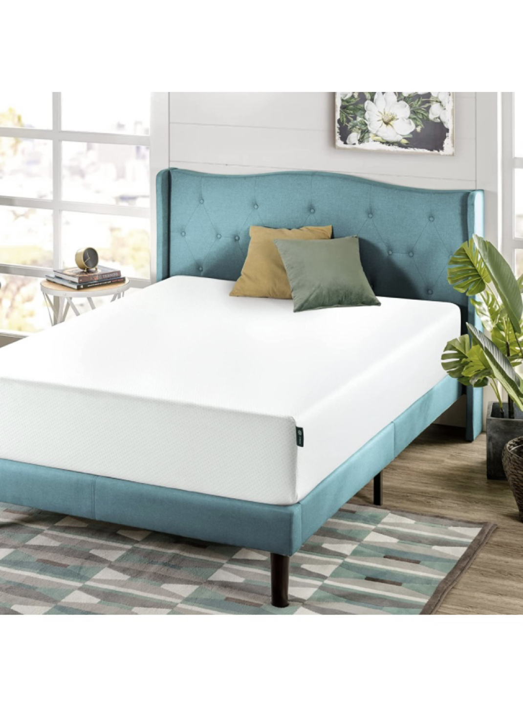 Zinus 10 Inch Green Tea Memory Foam mattress+bed frame full size - photo 3