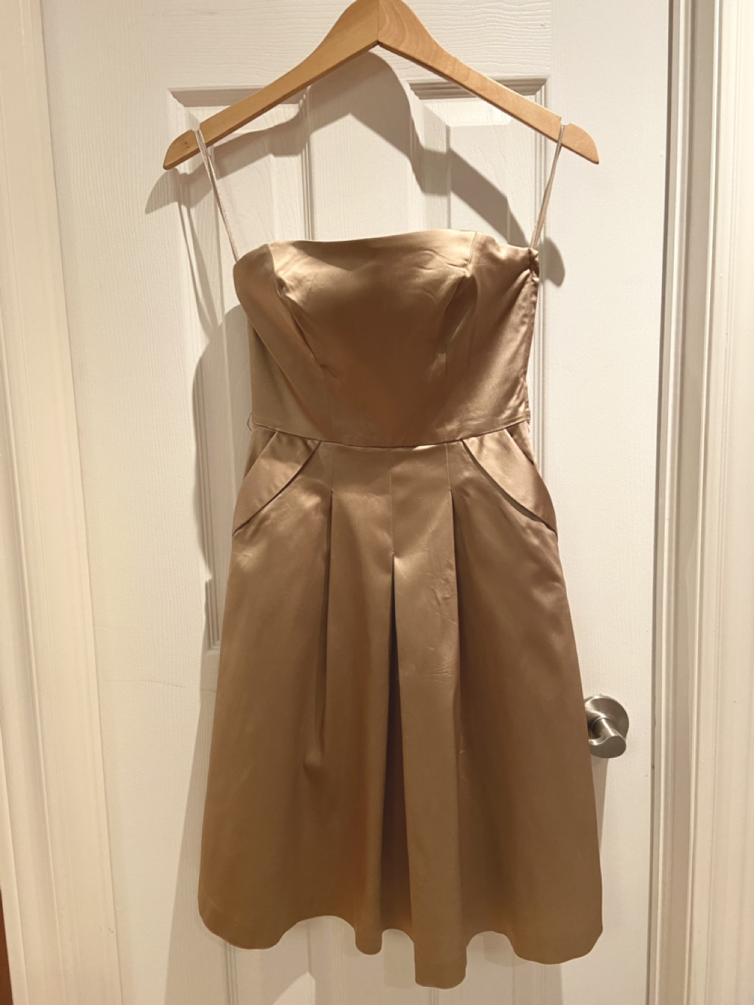 RW & Co Beige Strapless Midi Dress size 00