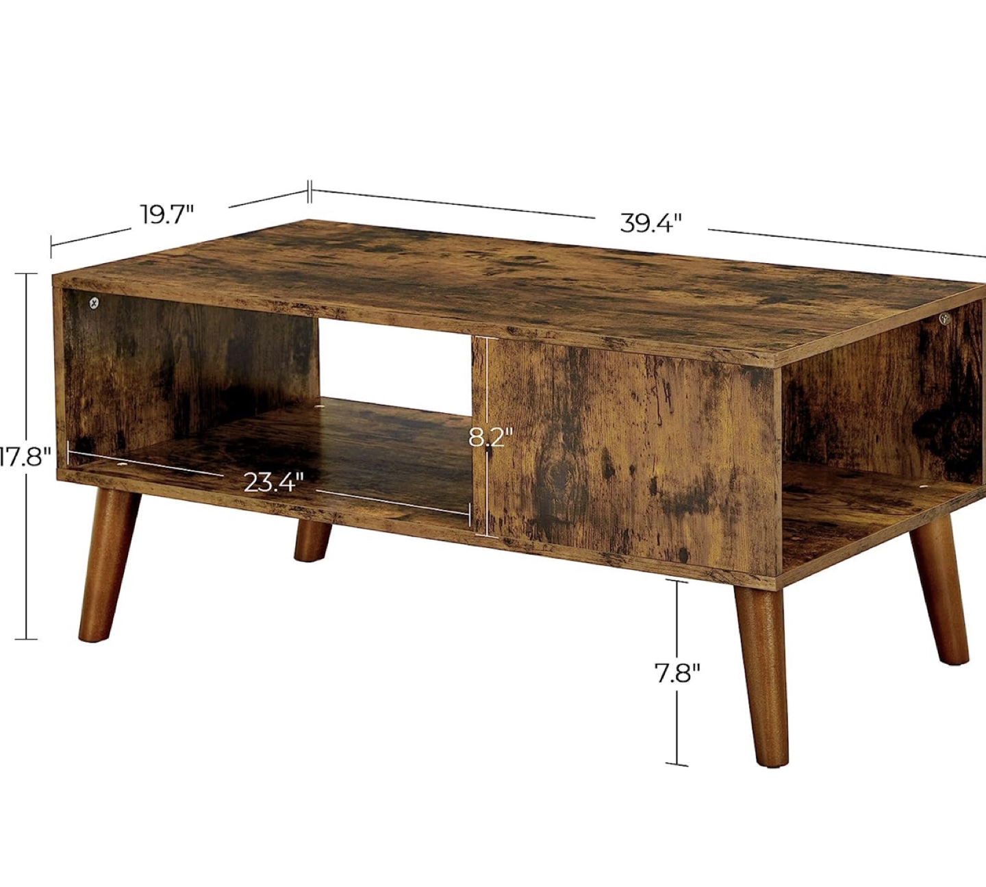 Coffee table with storage shelf thumbnail