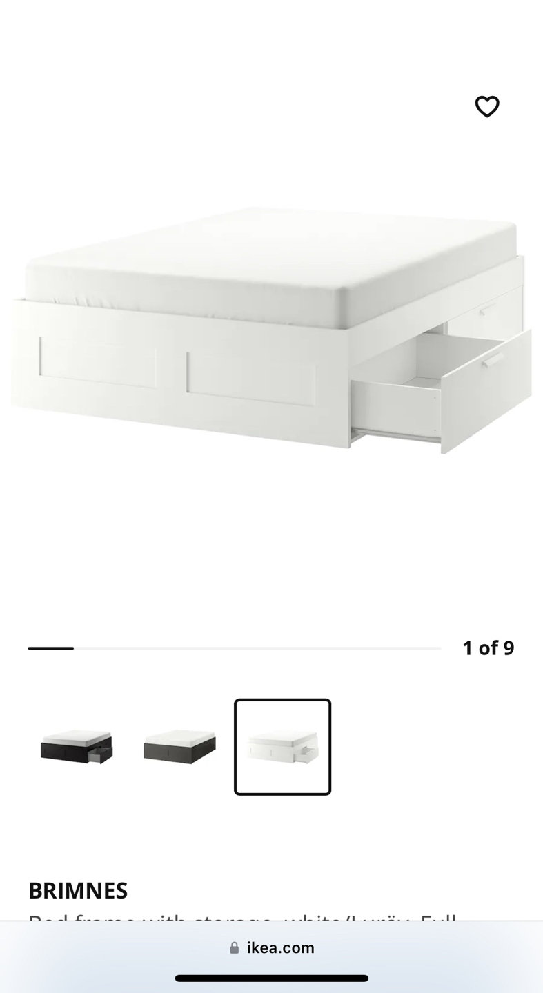 Ikea full bed frame & mattress - photo 3