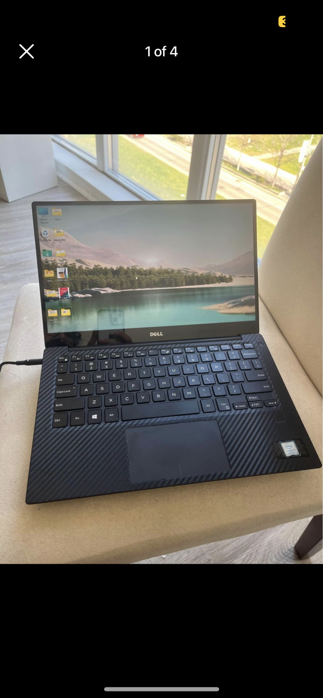Dell XPS 9360 13 inches touchscreen laptop.