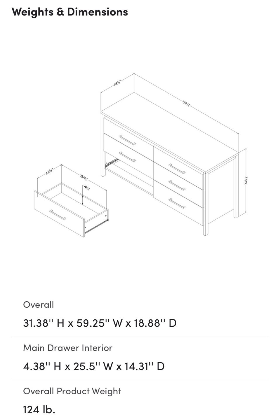 6 Drawer Dresser - photo 4