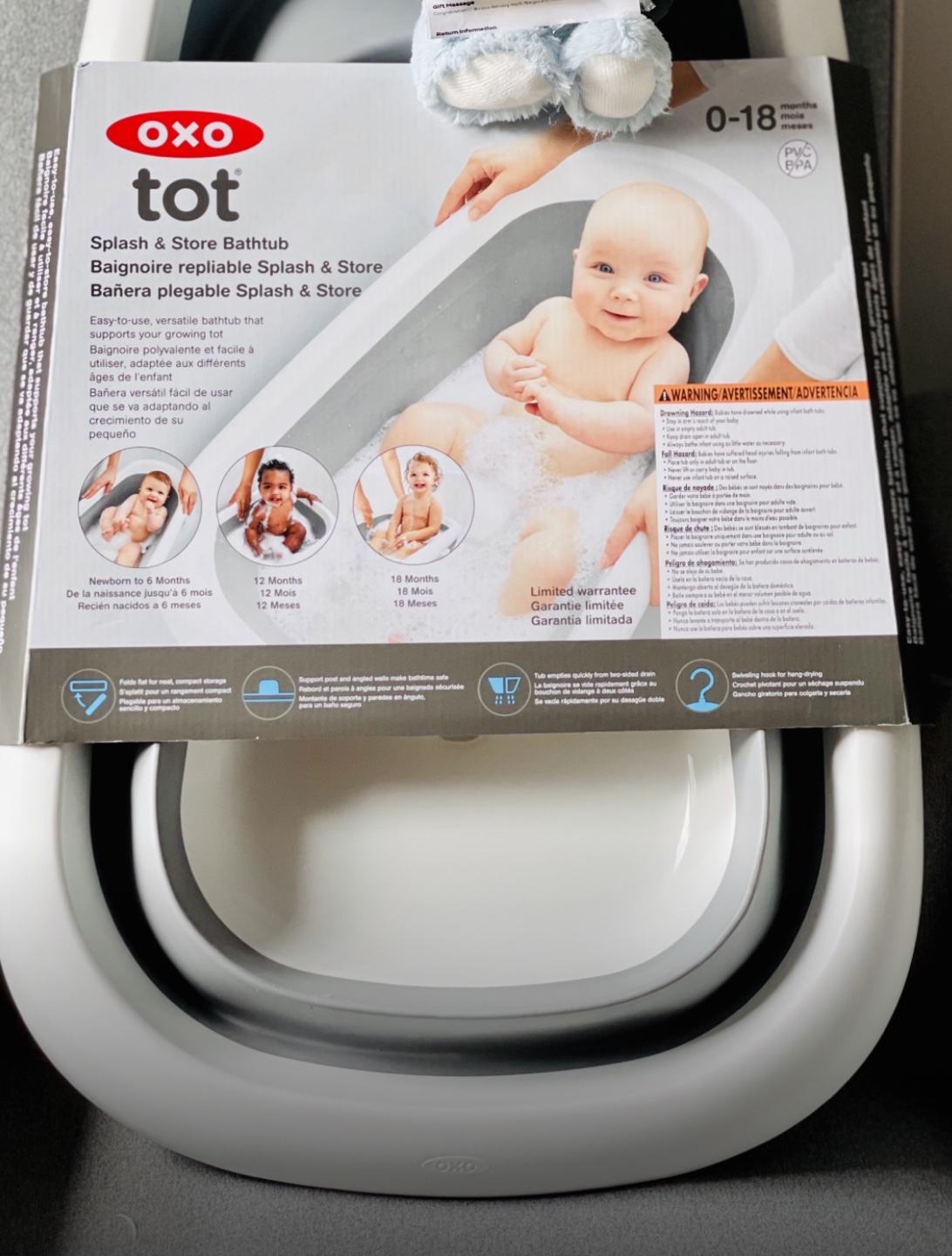 Tot baby bath tub collapsible thumbnail