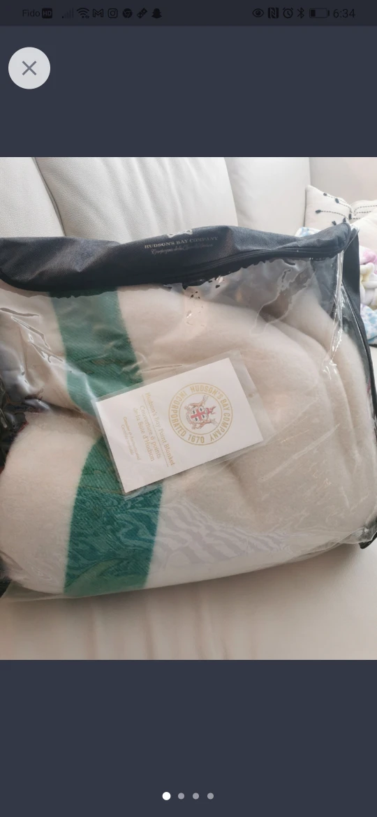 Hbc new unused signature wool blanket 100 %wool