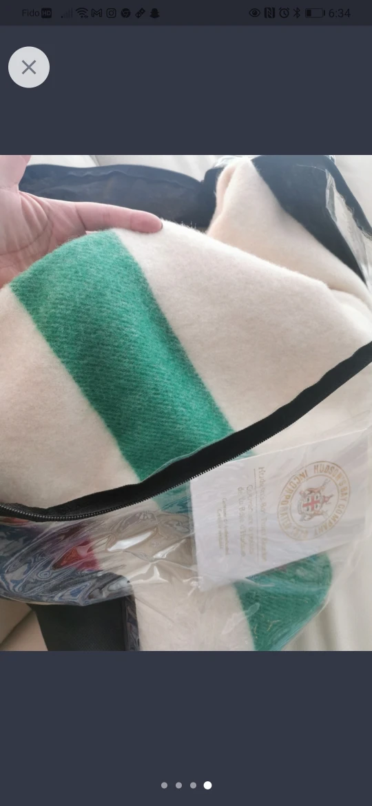 Hbc new unused signature wool blanket 100 %wool - photo 3