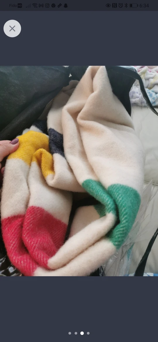 Hbc new unused signature wool blanket 100 %wool - photo 4