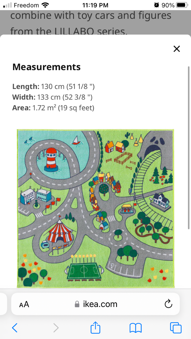 STADSDEL Rug IKEA, 130x133 cm (51 1/8x52 3/8 ") Kids carpet - photo 4