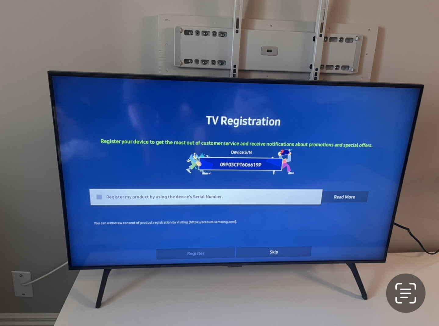 Samsung 43” UHD HDR LED Tizen Smart 3TU7000FXZC TV