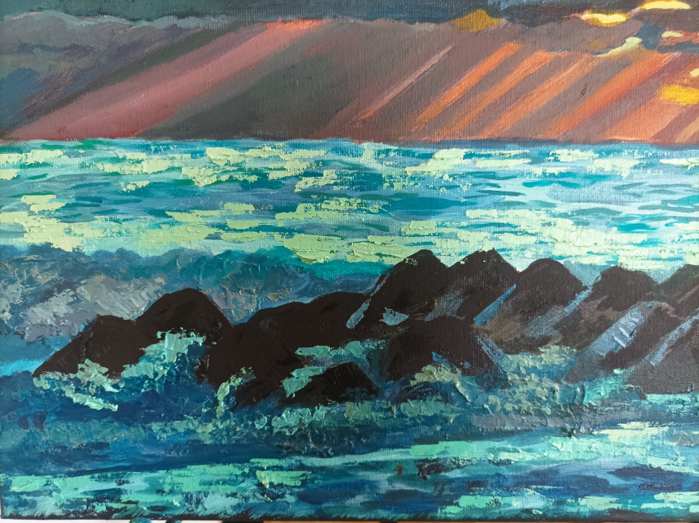 original oil painting 16 by 21" image indicator(5)