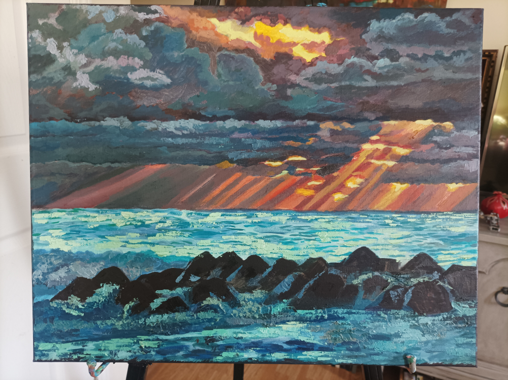 original oil painting 16 by 21" image indicator(6)