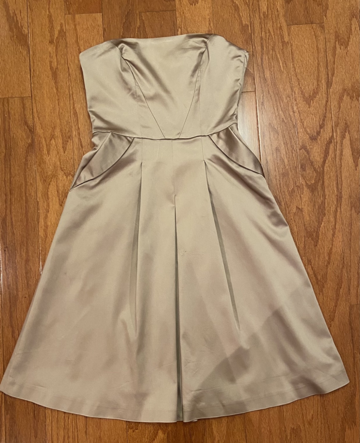 RW & Co Beige Strapless Midi Dress size 00 - photo 2