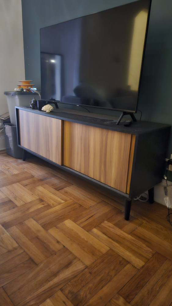 TV stand with sliding doors