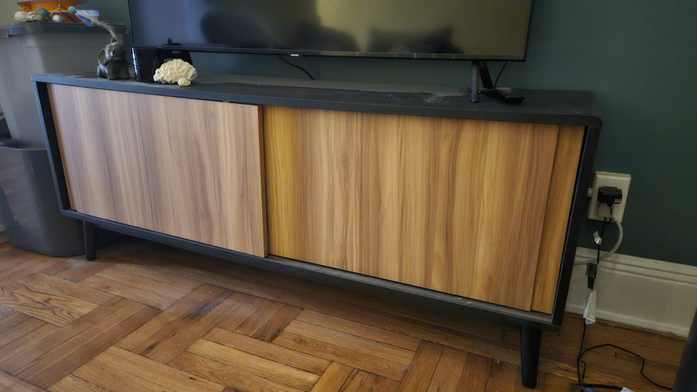 TV stand with sliding doors - photo 2