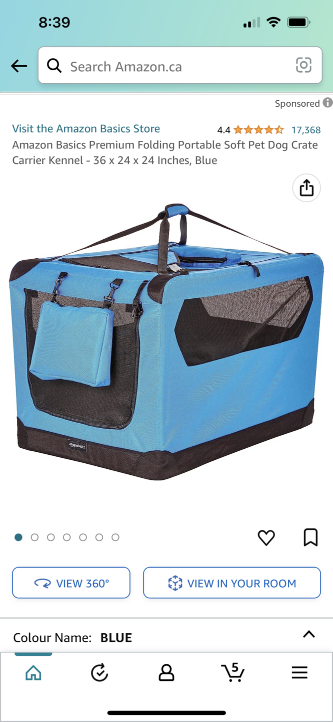 Dog travel crate (Amazon Basics) - Size Medium (36 inches) - photo 5