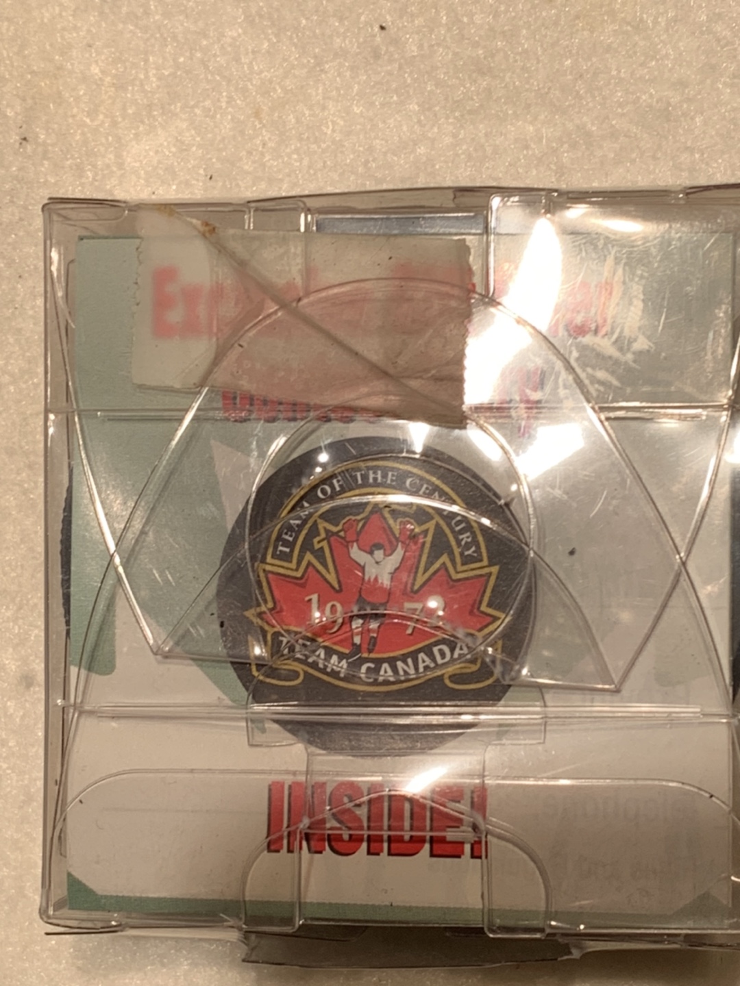 Rare 1972 TEAM OF THE CENTURY PAUL HENDERSON COLLECTIBLE PUCK ! image indicator(9)