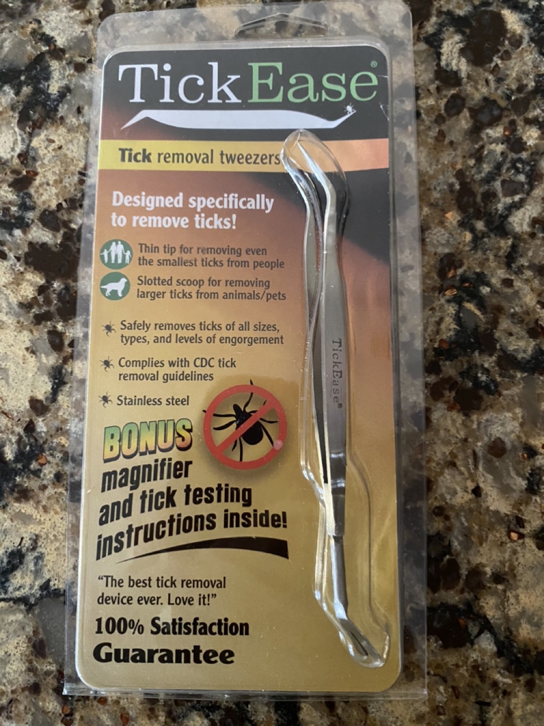 Tick remover tool